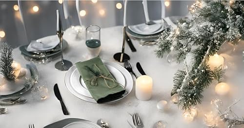 Infei NAPKINS_017_OLIVE Solid Color Cotton Blended Dinner Cloth Napkins thumb #5