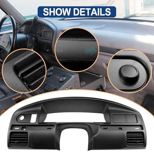 Instrument Dash Cluster Bezel Diesel Dash Panel Trim Compatible with 1994-1997 Ford F250 F350 F Series Super Duty Replace F4TZ-15044D70-A by FEXON - Image 2