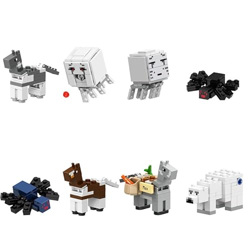 8PCS Pixel Miner Figure Building Blocks Setï¼Game Character Minifigures Stitching Toys Set Kits Unique Collectible Gift for Fans and Kids