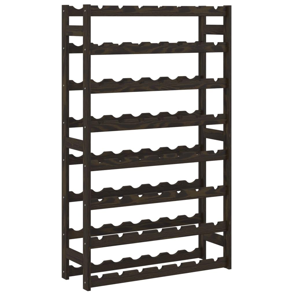 Homgoday Botellero para 56 botellas negro de madera maciza de pino, botellero de vino, botellero de vino, botellero de vino, botellero de vino, mueble portavini