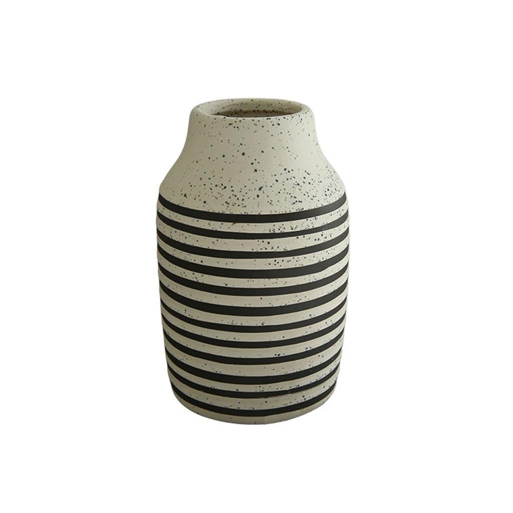 Dining Table Decor Simplicity Ceramic Vase French Home Furnishings Living Room Flower Arrangement Container Kitchen Decor(A)
