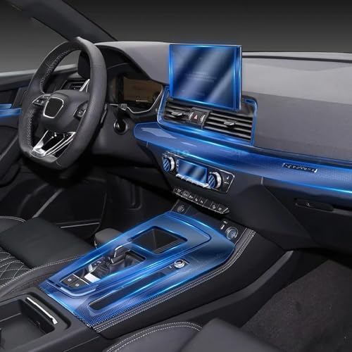 Film de protection PPF anti-rayures Audi Q5 Sportback TPU transparent console centrale