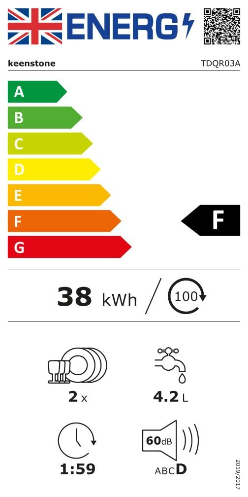 Cookology CTTD6WH Compact Mini Portable Counter Top, Tabletop