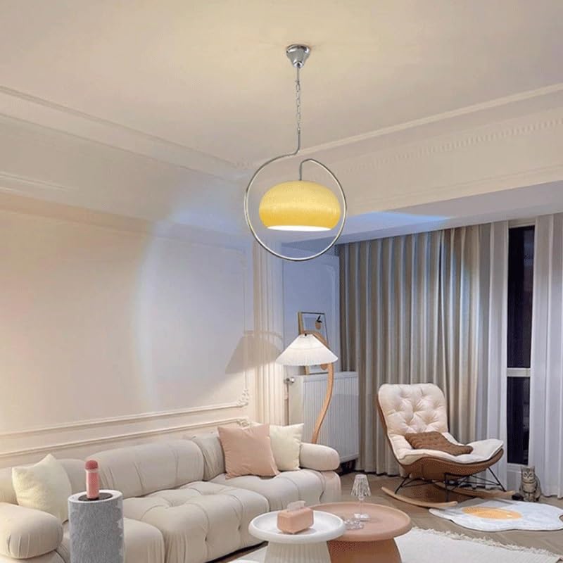Lampadario Semplice Stile Crema, Lampadario Moderno in Vetro, Sala da Pranzo, Lampada a Sospensione Creativa, Finiture in Metallo, Lampada E27 for Cucina, Isola, Corridoio, Caffetteria, Bar, Ban