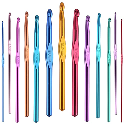 WAFJAMF Multicolor Crochet Hooks,Crochet Needles Crocheted Sweaters, Dresses, Laces, Crocheted Clothing, Decorations and Auxiliary Knitting Heads