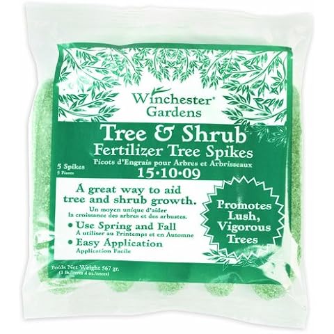 Winchester Gardens 5-Pack Fertilizer Spikes, Tree and Shrub, 15-10-9 Cover