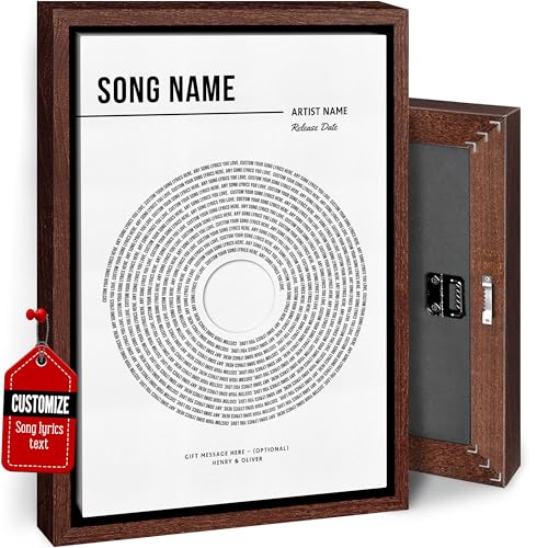 Custom Record Lyrics Framed Print, Ideal Gift for Him or