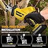 FULLYEA Reciprocating Saw Cordless, Variable Speed 0-3500SPM Power Reciprocating Saw, Tool-Free Blade Change, Battery Reciprocating Saws with 4 Saw Blades for Woods/Metal/Plastic Cutting, Yellow #3