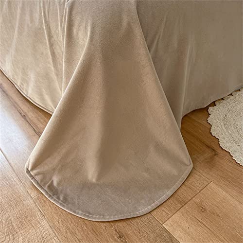 Parure de lit flannel wool bedding set confortable drap velours king - 5