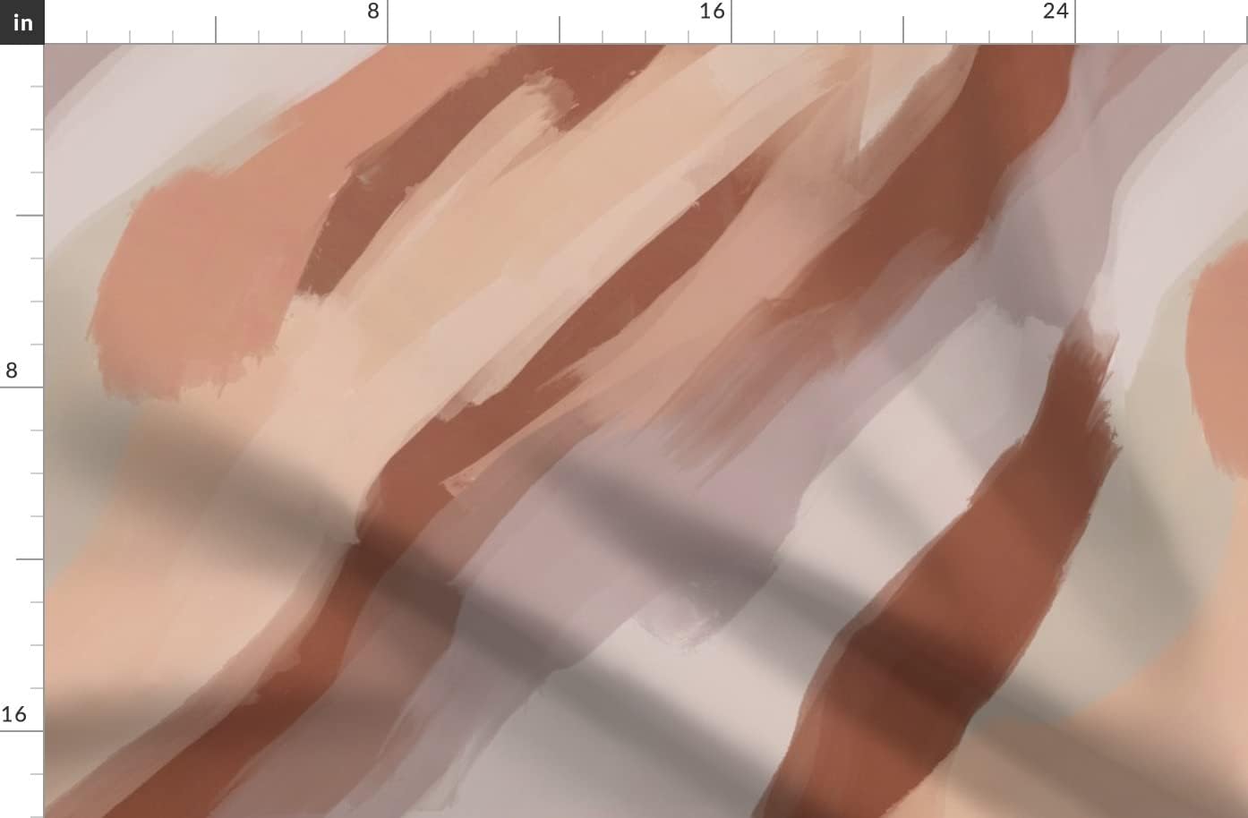 Spoonflower Fabric - Amorphous Earth Abstract Landscape Peach Paint Taupe Tan Neutral Printed on Organic Cotton Sateen Fabric by The Yard - Sewing Quilting Apparel Home Decor