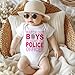 CarefreeTees Watch Out Boys My Daddy is a Deputy Sheriff (Baby Girls Bodysuit NB Deputy Sheriff)
