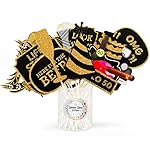 50th Birthday Photo Booth Props - 41 Pcs Black and Gold Funny Birthday Party Decorations for Men & Women, Fifty and Fabulous Anniversary Party Supplies,50th Printed Gold Glitter Selfie Props Kit - Image 3
