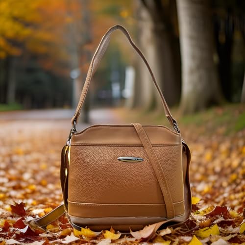 Image of TANMISH WORLD Stylish Mini Handbag | Sling Bag For Ladies | Handbag Cross Body Bag /Purse For Women And Girls (Light Brown)