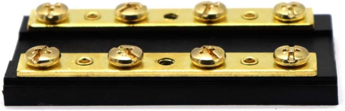 OSALADI 2pcs Dc Heavy Duty Dual Bus Bar Power Distribution Block for Rv Car Reinforced Cover