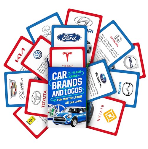 Well Balanced V1 Car Brands And Logos - Flash Cards For Kids Ages 4-8, Flash Cards For Toddlers 2-4 Years - Ideal Small Gift For Boy thumb #6