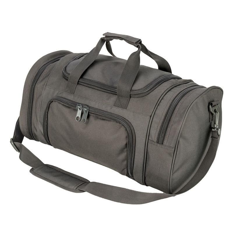 Versatile Sports & Travel Duffel Bag with Shoe Compartment Gray