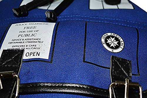 HAMIQI-Doctor-Who-Cosplay-Police-Box-Fashion-Casual-Backpack-Blue-Washed-Canvas-Bag-Anime-Travel-Backpack-Student-Schoolbag-Flip-Drawstring-Bags-Sports-Backpack