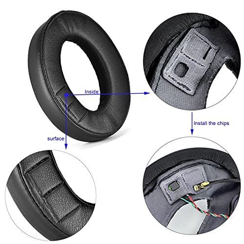 ZIk1.0 Ear Pads - acolchonamiento de reemplazo compatible con Parrot Zik (ZIk1, primera generación) Audífonos inalámbricos, almohadillas con cuero más suave y espuma de aislamiento de ruido miniatura 3