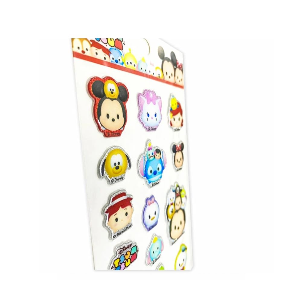 Amazon | (ディズニー)Disney ディズニー キラキラ ぷっくり シール 3