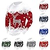 BmDSGC Men's Christmas Jumper Funny Ugly Dinosaur Rudolph Reindeer Santa Xmas Ladies Sweater Funny Festive Holiday Sweatshirts Christmas Costumes for Women Men (Red,5XL) #5