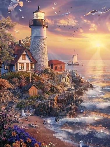 Diamond Painting Phare 5D pour sublimer la décoration murale du salon