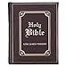 KJV Holy Bible, Family Bible, Brown Faux Leather Bible, Heirloom Bible w/Ribbon Markers, King James Version