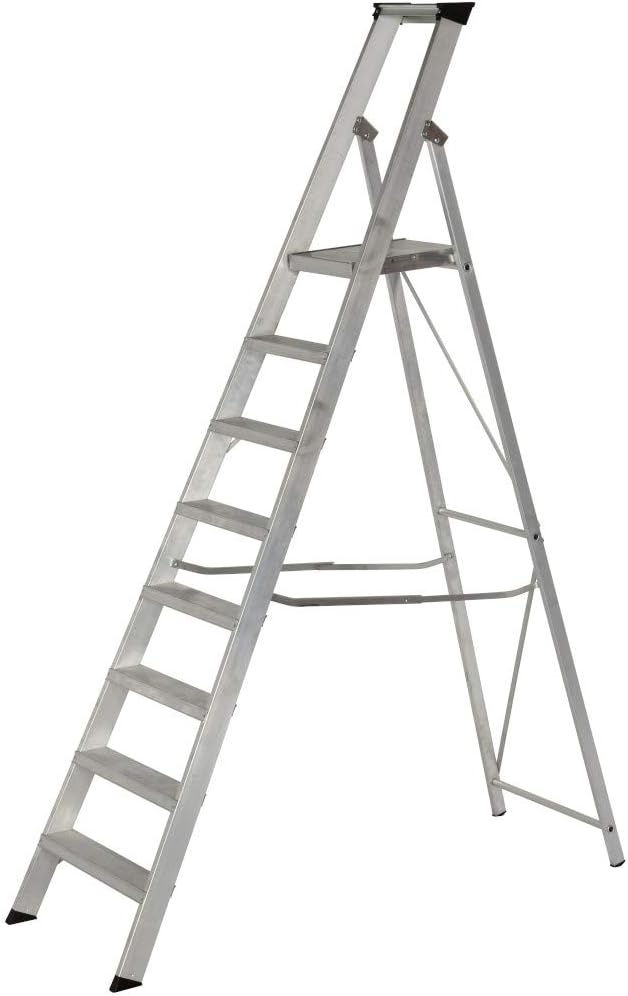 Aluminium Step ladders Industrial Platform Steps BS2037 Class 1 Youngman Ladder (8 Tread)