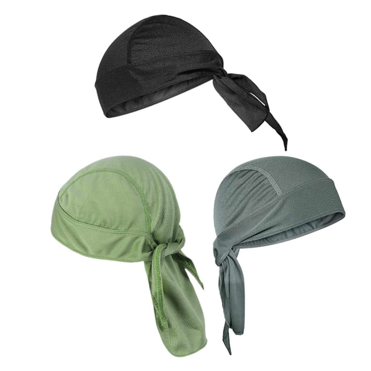 Happyyami Running Cap Cycling Headscarf Men's Hat Sweat Liner Cooling Dew Rag Helmet Liner for Workout Riding