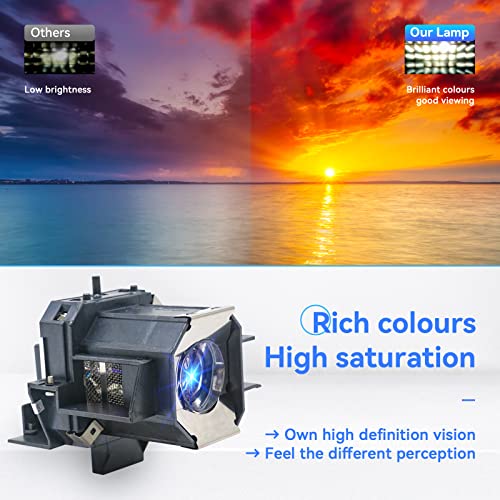Lámpara reemplazo para proyector Epson ELPLP39 miniatura 4