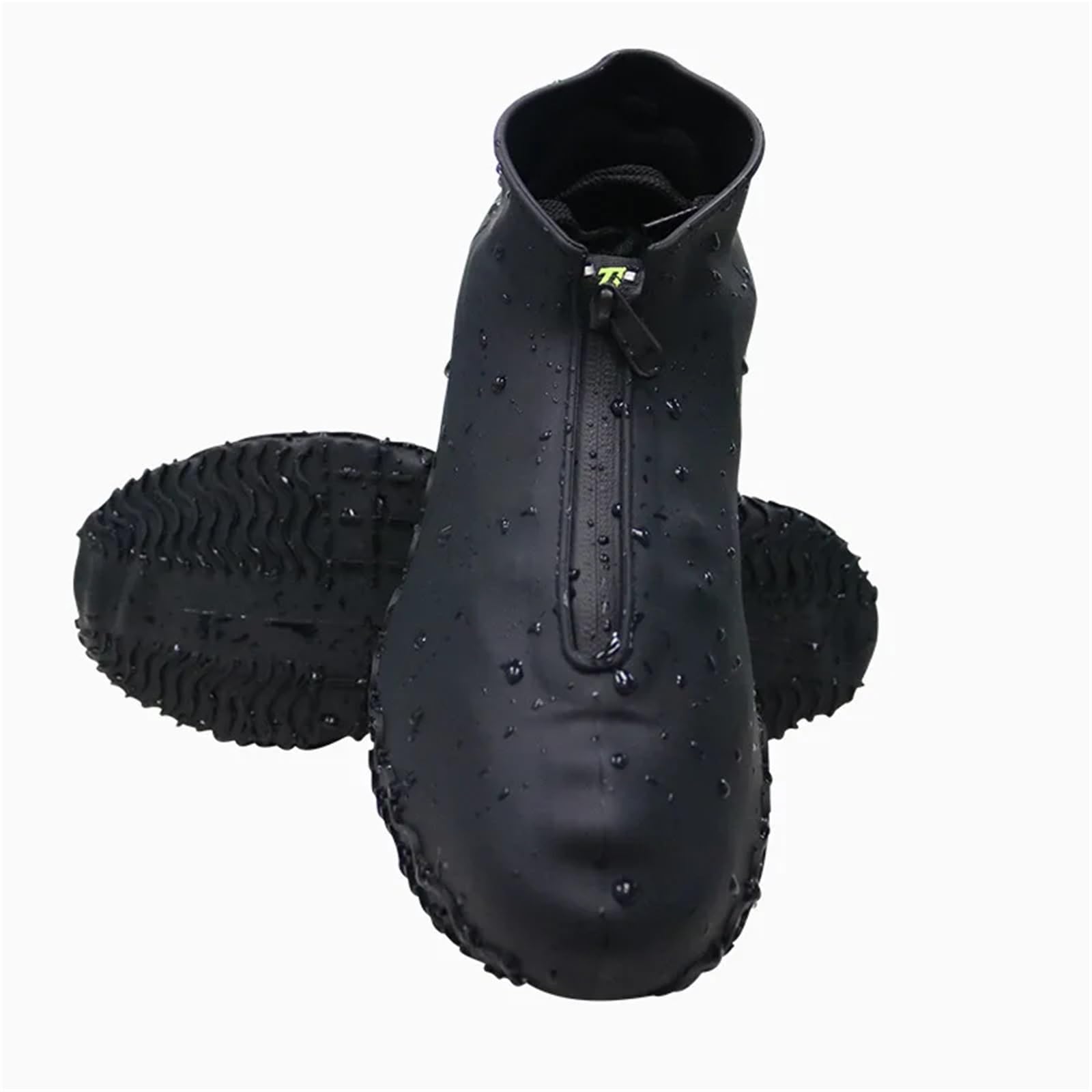 Funda impermeable for zapatos, botas de lluvia, unisex, for exteriores, sólida, antideslizante, resistente al desgaste, reutilizable, con cremallera, funda de silicona for zapatos. para Días de Lluvia