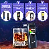 VEIPAO Alcohol Breathalyzer Tester UK Breathalysers: Portable Breathalyser with 11 Mouthpieces - Digital LCD Screen Alcohol Test Kit High Accuracy for Home Personal Professional Use - Image 5