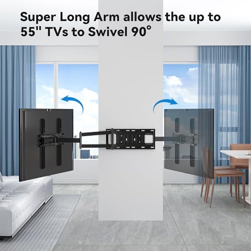Image of FORGING MOUNT Long Arm Corner TV Wall Mount for 26-60 Inch TVs