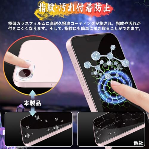 Image of Compatible with iPhone 16e Glass Film (1 piece) + iPhone 16e Camera Film (1 piece) [Anti Peepering] Privacy, Full Protection, Automatic Adhesion, Anti-Bubbles, Anti-Fingerprints, iPhone 16e Protective