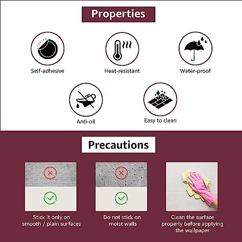 Image of Amazon Brand - Solimo Self Adhesive Stick Waterproof Wallpaper PVC Vinyl Decorative Wall Covering Old Furniture Door Bedroom Hall Living Room 45cm x 500cm (Pink-Flower)