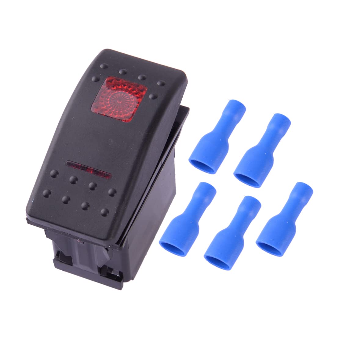 beler Interrupteur à Bascule pour générateur de lumière LED Rouge 308-1038 pour Bateaux, Voitures et camions