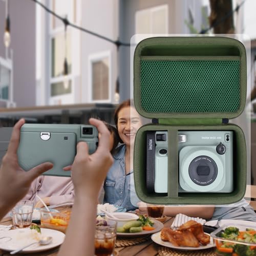 Funda rígida Aenllosi para cámara Instax Wide 400, verde miniatura 5