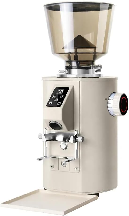 Professional Espresso Grinder Electric Coffee Grinding Machine Coffee Mill 64MM Coffee Bean Grinder (white, voltage 220v)
