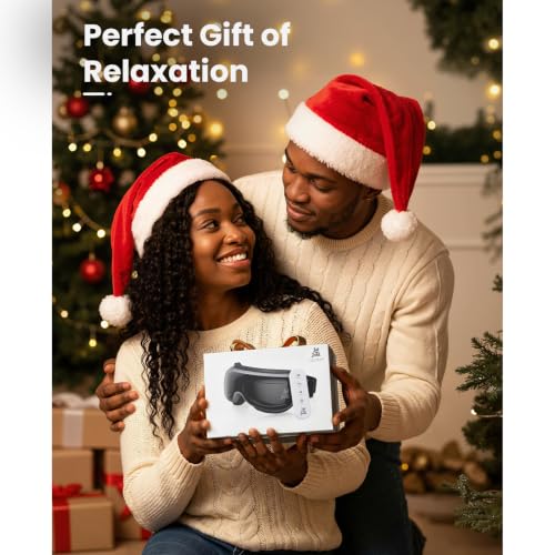 Image of BOB AND BRAD Eye Massager with Heat, Birthday Gifts for Women Men FSA Eligible HSA, Eye Mask with Remote Control, Headache Massager for Migraines Dry Eye Stress Relief Improve Sleep