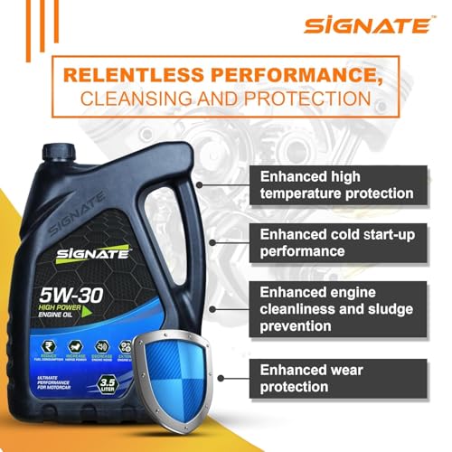 Image of Signate Car Engine Oil for Petrol, CNG and Diesel Car 3.5L, Synthetic Engine Oil for Cars, Anti-Wear Car Engine Oil for Reduced Maintenance Cost, 3.5L
