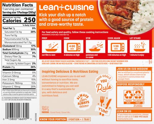 Lean Cuisine Frozen Meal Meatloaf With Mashed Potatoes thumb #2
