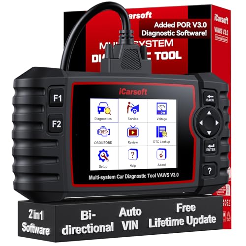iCarsoft VAWS V3.0 Enhanced Ver Bidirectional Scan Tool for VW, Audi, Bentley, Bugatti, Seat, Skoda and for Porsche, All Systems Diagnostic OBD2 Scanner Max 42 Service Full Active Test Code Reader