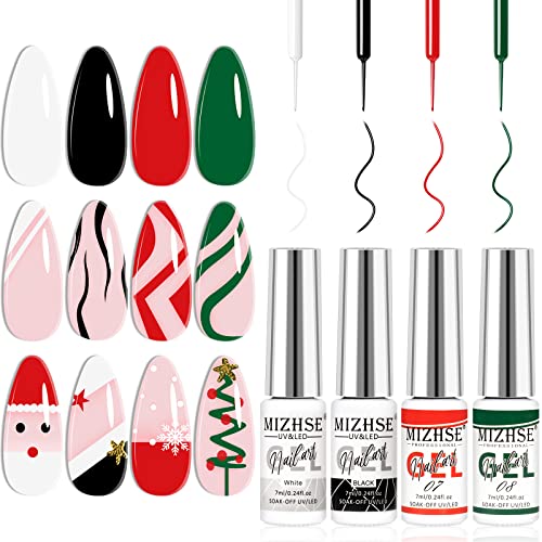 Mizhse Gel Liner Esmalte para Uñas 7ml Set Manicura