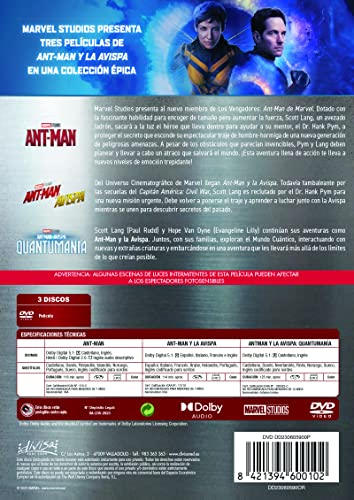 Pack Ant-Man 1-3 en DVD con la trilogía completa de Marvel 3