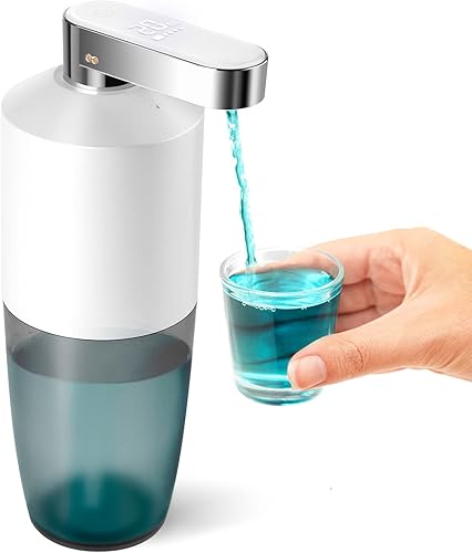 Keweis Dispensador automático de enjuague bucal, recargable, portátil, recargable, botella dispensadora de enjuague bucal para baño, oficina,