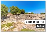 Dimensioni: 53 x 80 mm Odeon della città antica in epoca romana. Visita Turkiye foto, magnete per frigorifero