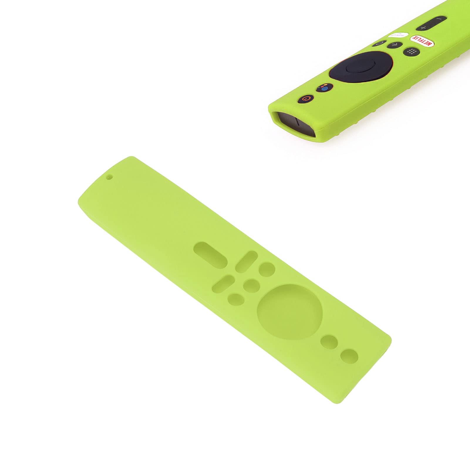 Funda Ive con Control Remoto, Funda Protectora Antideslizante de Silicona para Mi TV Box Remote para Mi Box S TV Stick, Controles Azules Aptos y 4K (Verde Luminoso)
