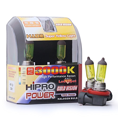Hipro Power H8 35W 3000K Golden Yellow Xenon HID Halogen Fog Light Bulbs