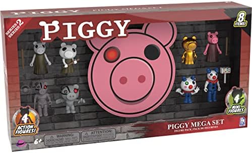 PIGGYPiggy Mega Set Figures Includes 4 Action with Accessories and Mini