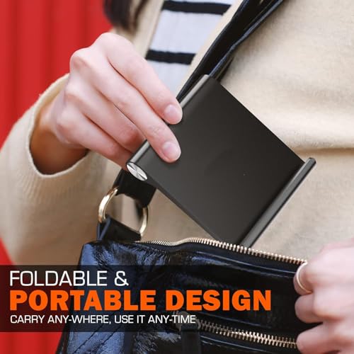 Image of APPUCOCO Adjustable Plastic Mobile Phone Stand | Foldable Desk Stand with Anti-Slip Base | Lightweight Holder for Smartphones & Mini Tablets | Ideal for Office, Home & Online Classes