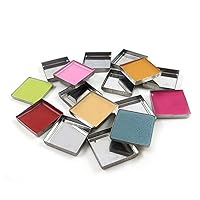 Vista 2 de 30 Pieces Empty Square Metal Tin Palette Pans Empty Square Metal Pans Cosmetic Eyeshadow Pans for Eyeshadow Palette Magnetic Makeup Palette, 26mm